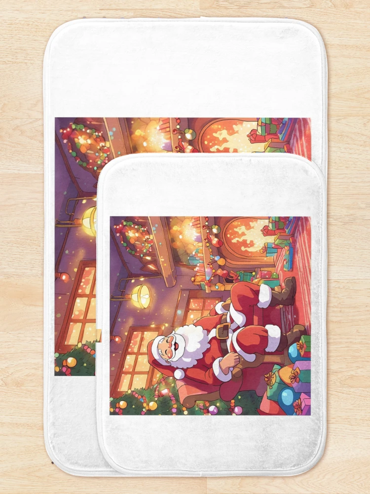 Thumbnail 5 of 6, Bath Mat, Magic Santa designed and sold by Gina-Rosa.