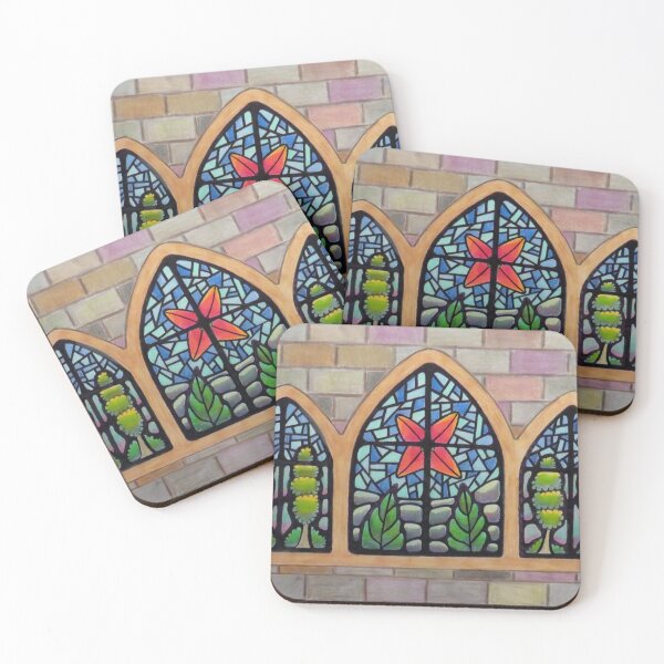 Item preview, 785 - THREE STAINED GLASS WINDOWS - DAVE EDWARDS - COLOURED PENCILS - 2023 designed and sold by BLYTHART.