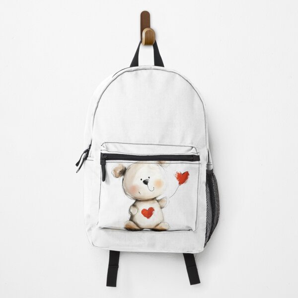 Item preview, Cute Teddy Bear with Heart Balloon designed and sold by Soul-Sparks.