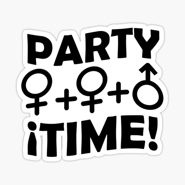 Artikel-Vorschau von Party Time Dreier Sex Konzept typografische Gestaltung, designt und verkauft von DFLC Prints.