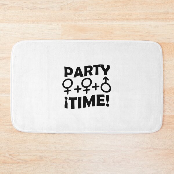 Item preview, Party time threesome sex concept typographic design designed and sold by DFLC Prints.