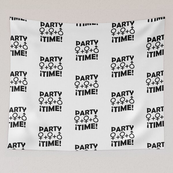 Item preview, Party time threesome sex concept typographic design designed and sold by DFLC Prints.