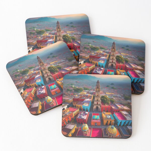 Item preview, Vibrant Mexican Cityscape at Sunset designed and sold by RaiyaTees.