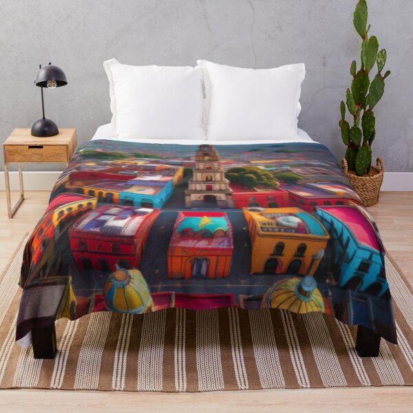 Item preview, Vibrant Mexican Cityscape at Sunset designed and sold by RaiyaTees.