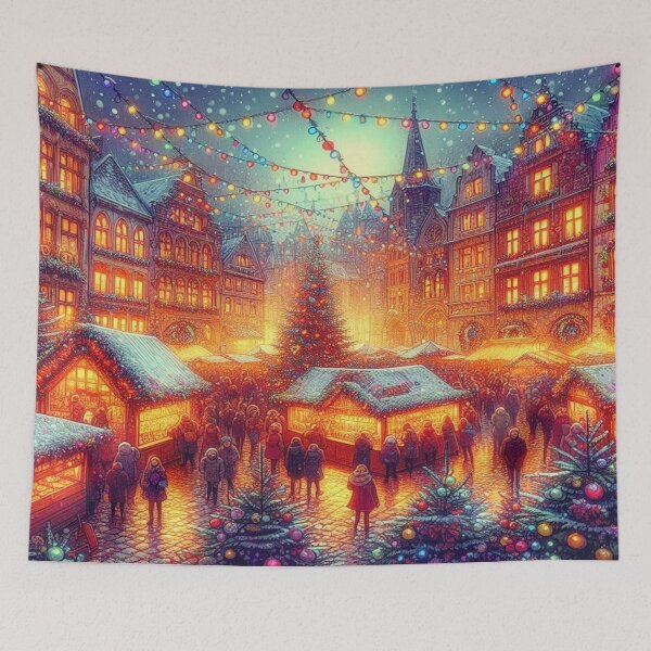 Item preview, Experience the magical Christmas market in digital art style, crafts and festive atmosphere for the whole family designed and sold by FotoworldEdel.