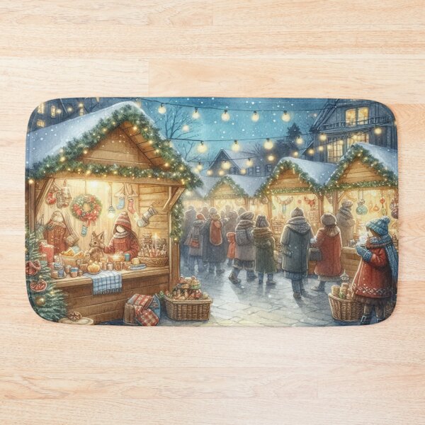 Item preview, Experience the magical Christmas market in watercolor – artwork, crafts and festive atmosphere for the whole family designed and sold by FotoworldEdel.
