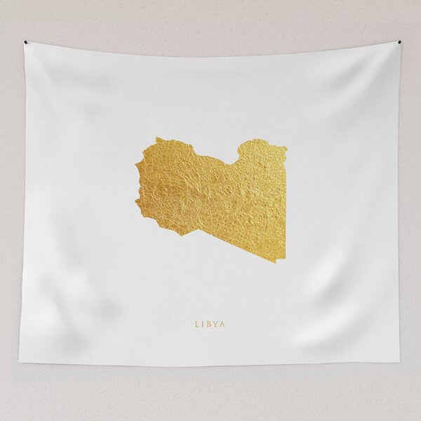 Item preview, Libya Gold Map designed and sold by ArtPrints.