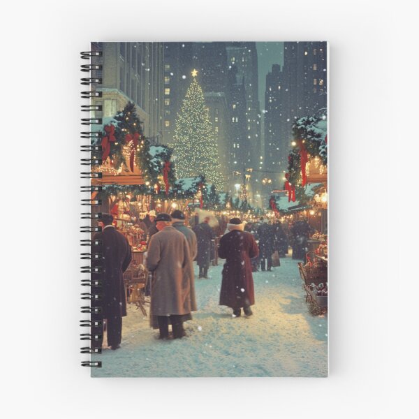 Item preview, Festive Christmas Market Painting Cozy Stalls Decorated  designed and sold by The Art of Kkatarynka.