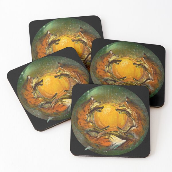 Item preview, Celestial foxes and the sun designed and sold by Aniseed-makes.