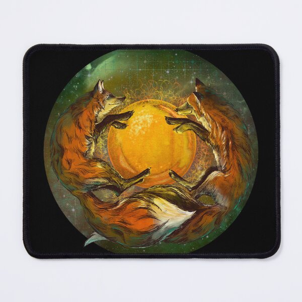 Item preview, Celestial foxes and the sun designed and sold by Aniseed-makes.