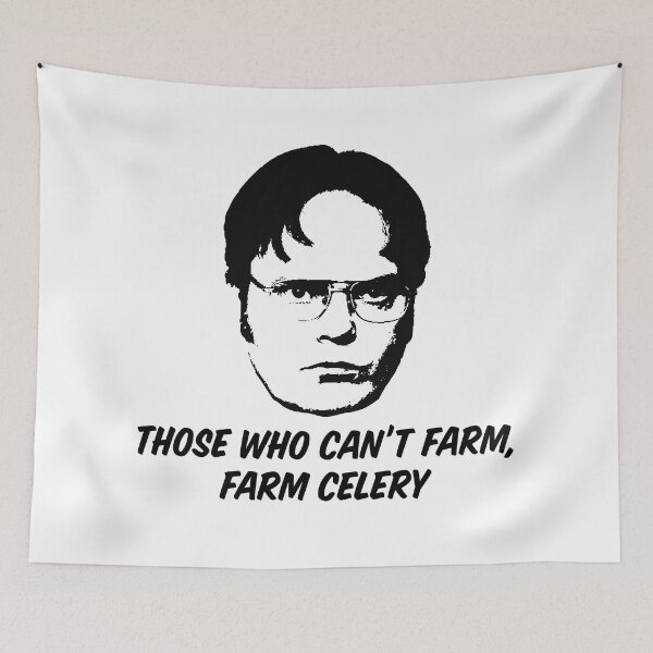 Item preview, Dwight Shrute — Those Who Can't Farm, Farm Celery designed and sold by ChickenFund.