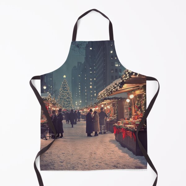 Item preview, Festive Christmas Market Painting Cozy Stalls Decorated City designed and sold by The Art of Kkatarynka.