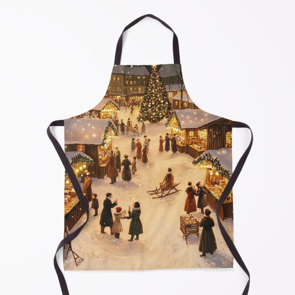Item preview, Festive Christmas Market Painting Cozy Stalls Decorated City designed and sold by The Art of Kkatarynka.