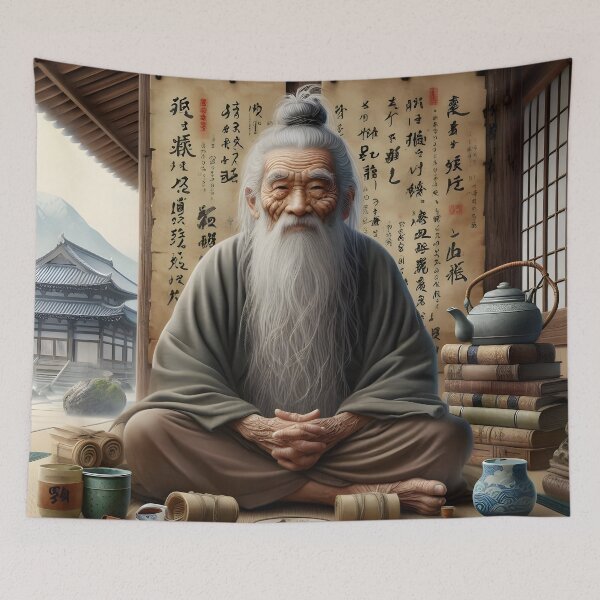 Item preview, Tranquil Wise Man in Meditation designed and sold by PandaTShirtShop.