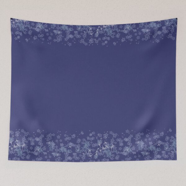 Item preview, Elegant Winter Snowflakes | Deep Blue Night Sky Border Design designed and sold by cabana.space.