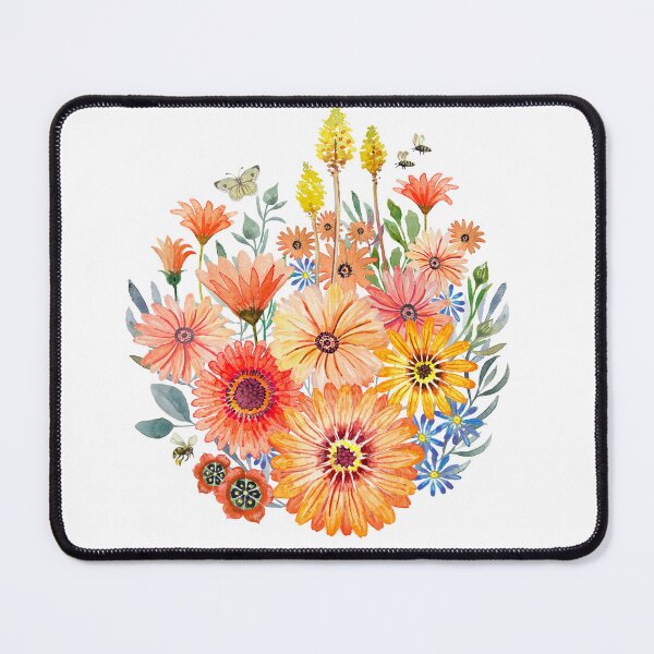 Item preview, Daisies floral bright round watercolour designed and sold by Leanne  Nowell.