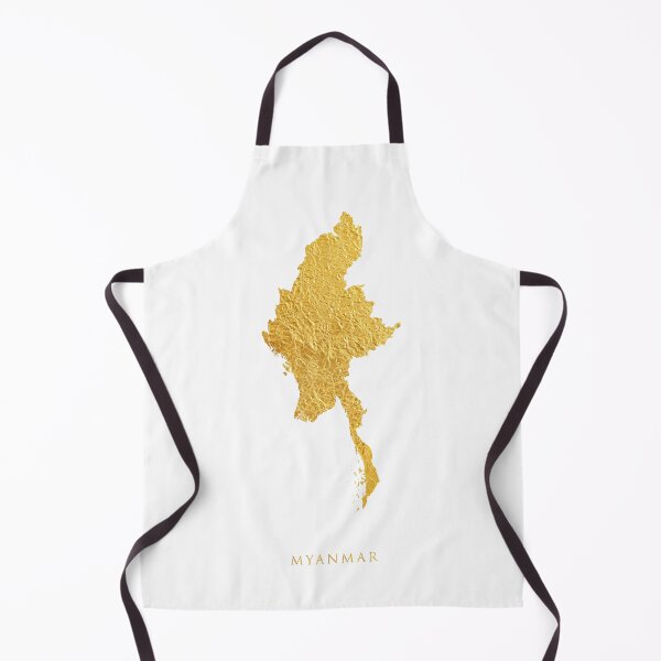 Item preview, Myanmar Gold Map designed and sold by ArtPrints.