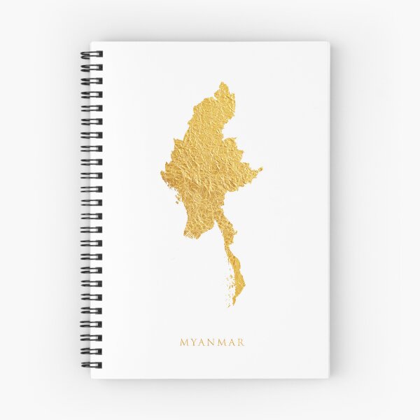 Item preview, Myanmar Gold Map designed and sold by ArtPrints.