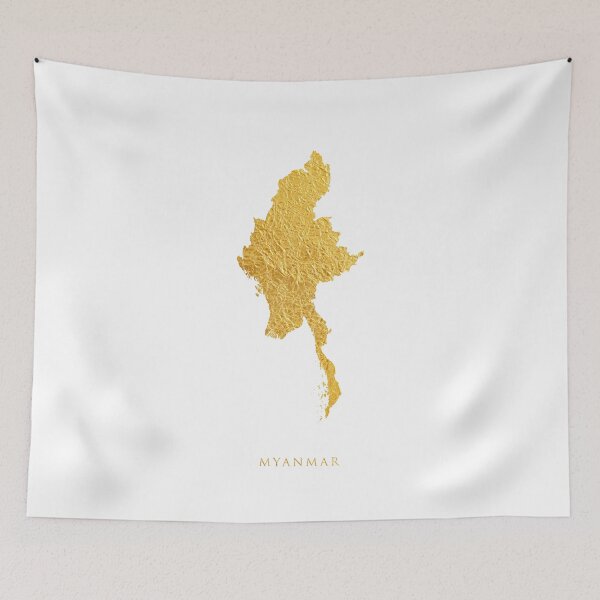 Item preview, Myanmar Gold Map designed and sold by ArtPrints.