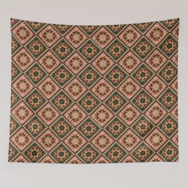 Item preview, Crochet Granny Squares Seamless Print. Floral Tile Pattern designed and sold by gloriamelrose.