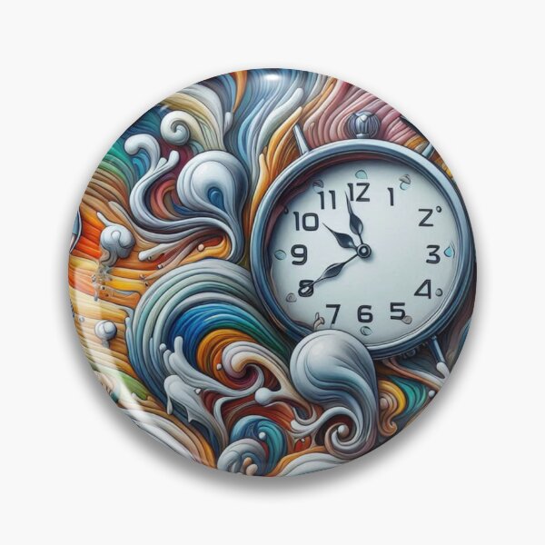 Item preview, Abstract White Clock designed and sold by kharatsuchita.