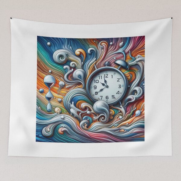 Item preview, Abstract White Clock designed and sold by kharatsuchita.
