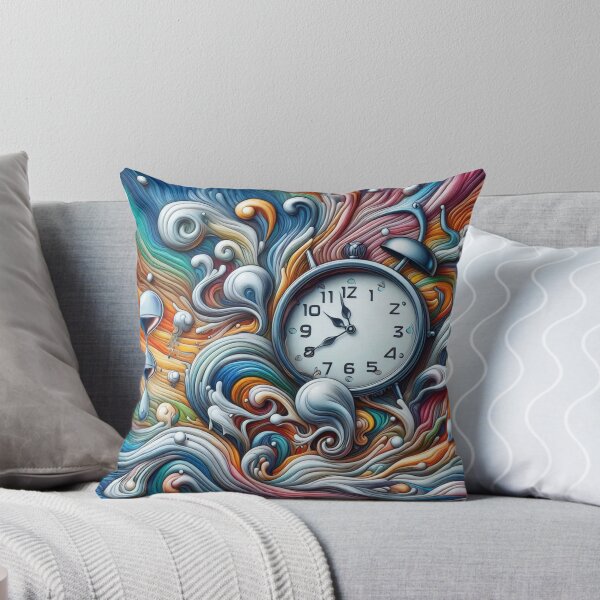 Item preview, Abstract White Clock designed and sold by kharatsuchita.