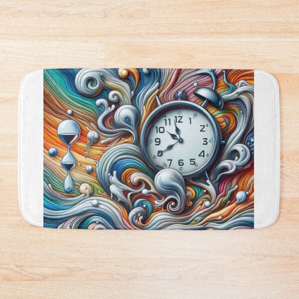 Item preview, Abstract White Clock designed and sold by kharatsuchita.