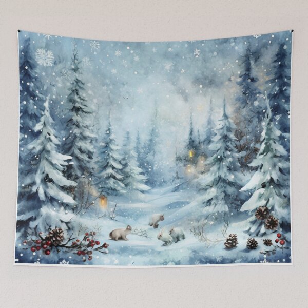 Item preview, Christmas Woodland Snow designed and sold by CreatedbyKandJ.