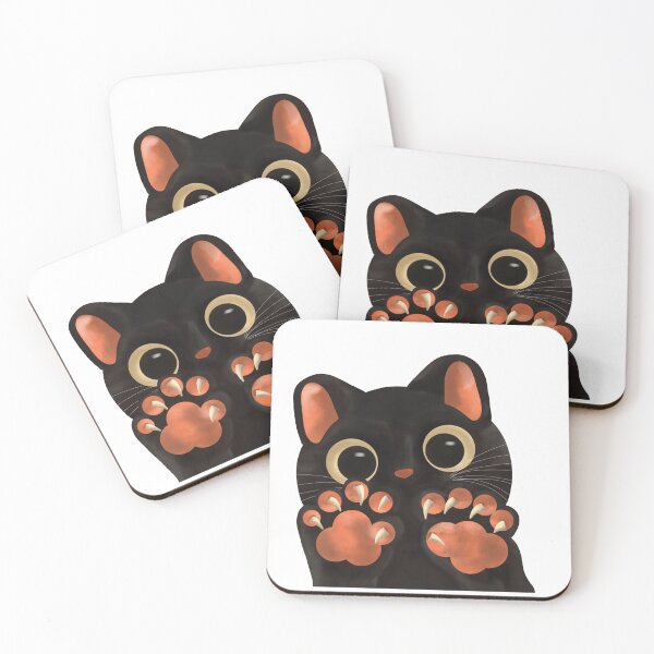 Item preview, Cute black cat designed and sold by yuliiart.