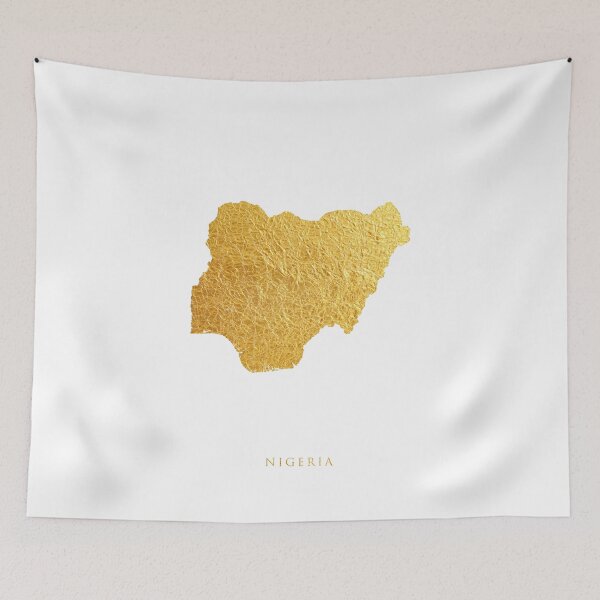 Item preview, Nigeria Gold Map designed and sold by ArtPrints.