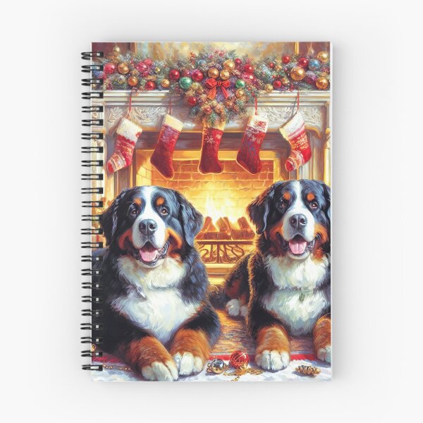 Item preview, Bernese Mountain Dogs Twas The Night Before Christmas Fireside designed and sold by LazioJoe.