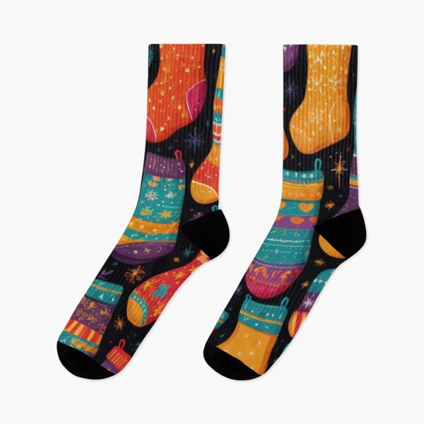 Item preview, Christmas Pattern Socks,Christmas Seamless Pattern,holiday pattern designed and sold by Expressions-Sel.