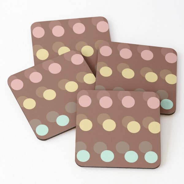 Item preview, Pastel Shadow Dots on Milk Chocolate  designed and sold by JaygiesDesign.