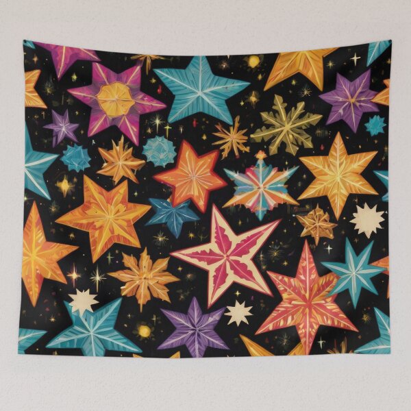 Item preview, Christmas Pattern Colored stars,Christmas Seamless Pattern,holiday pattern,Art designed and sold by Expressions-Sel.