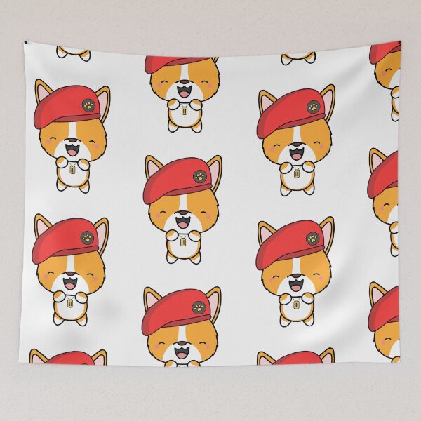 Item preview, Cute Red Beret Corgi  designed and sold by Pet Station.