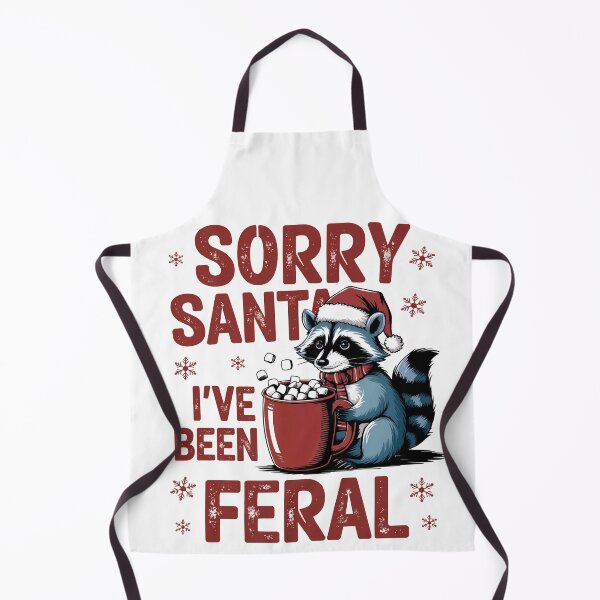 Item preview, Xmas Raccoon, Sorry Santa I've Been Feral , Retro Holiday Raccoon designed and sold by FunnyShop4you.