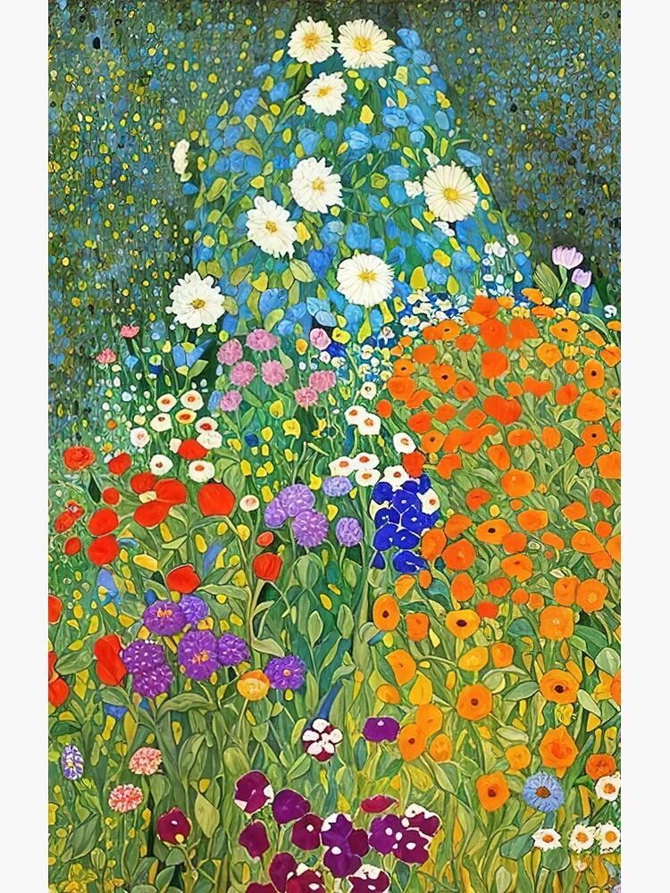 Aperçu 4 sur 4. Coque Samsung Galaxy avec l'œuvre Jardin de fleurs Gustav Klimt créée et vendue par maniacfitness.