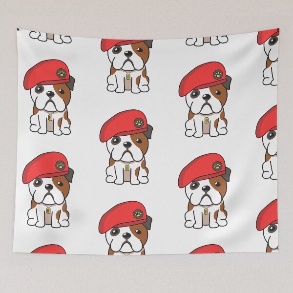 Item preview, Cute Red Beret English Bulldog designed and sold by Pet Station.
