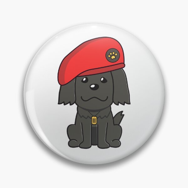 Item preview, Cute Red Beret Black dog designed and sold by Pet Station.