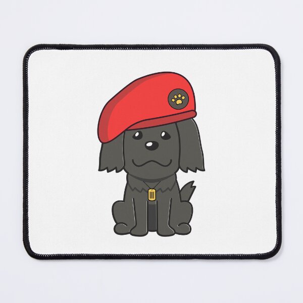 Item preview, Cute Red Beret Black dog designed and sold by Pet Station.