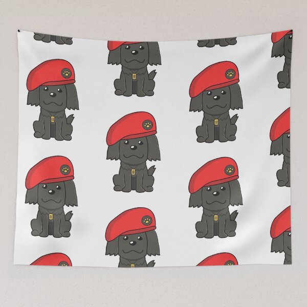 Item preview, Cute Red Beret Black dog designed and sold by Pet Station.