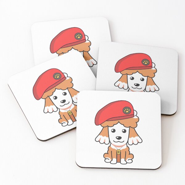 Item preview, Cute Red Beret brown dog designed and sold by Pet Station.