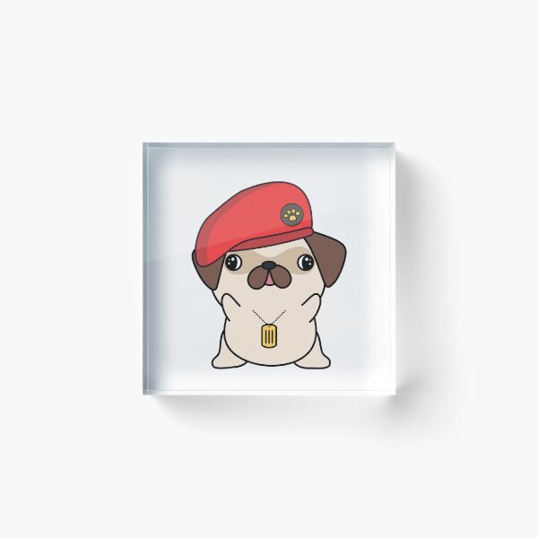 Item preview, Cute Red Beret Pug designed and sold by Pet Station.