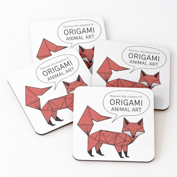 Item preview, Origami Fox: Minimalist and Stylized Geometric Art designed and sold by ObjCrea123.