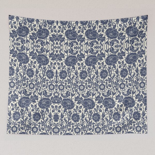Item preview, Elegant Classy Dusty Blue Cream Floral Pattern designed and sold by tanjica.