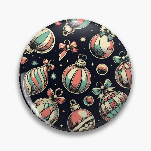Item preview, Christmas Pattern Coloring Vintage Balls ,Christmas Seamless Pattern,holiday pattern,Art designed and sold by Expressions-Sel.