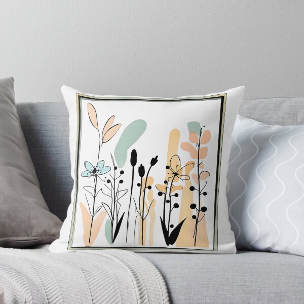 Item preview, Mid Century Modern Abstract Wildflowers Framed designed and sold by MudcreekDesign.