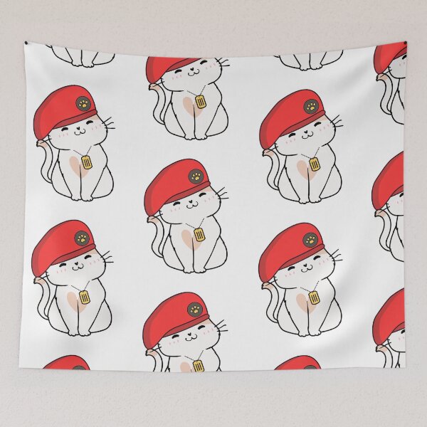 Item preview, Cute Red Beret White Cat designed and sold by Pet Station.