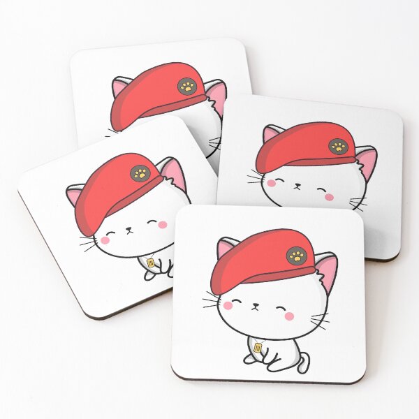 Item preview, Cute Red Beret White Cat designed and sold by Pet Station.